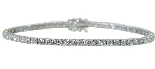 18K 5.15ct Diamond Tennis Bracelet