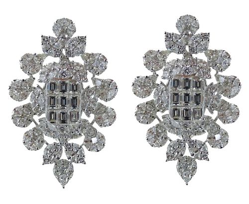 18K 11.55ct Diamond Earrings