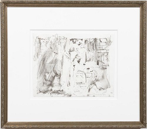 CECILY BROWN "OH MARIE" FIGURAL ABSTRACT ETCHING
