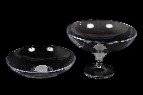 VERSACE MEETS ROSENTHAL CRYSTAL COMPOTE & BOWL