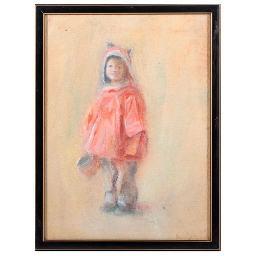 Watercolor of a little girl.
