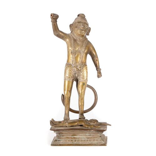 Bronze statue of Hanuman.