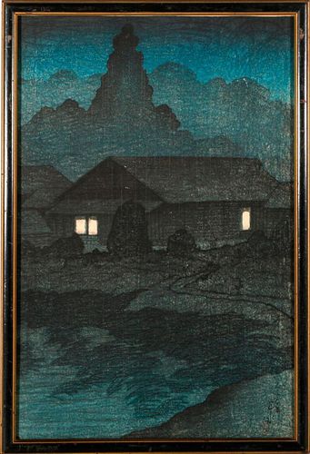 Three Japanese woodblock prints.