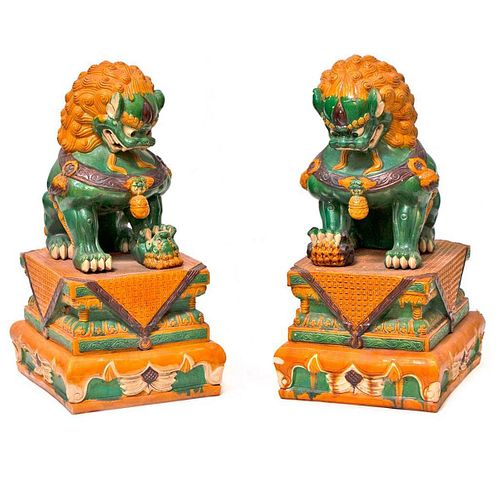A pair of Chinese Temple Dogs.