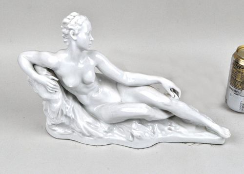 Rosenthal Porcelain Figure Reclining Nude Maiden
