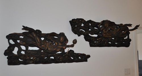 Two Asian Architectural Relief Carvings
