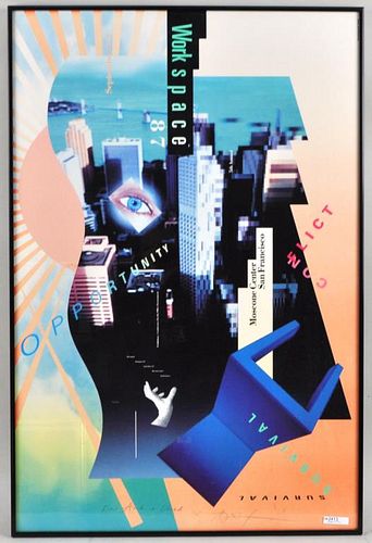 April Greiman, "Workspace '87" Exhibition Poster