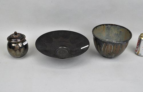 Three Signed "Liskin" Modern Pottery Wares