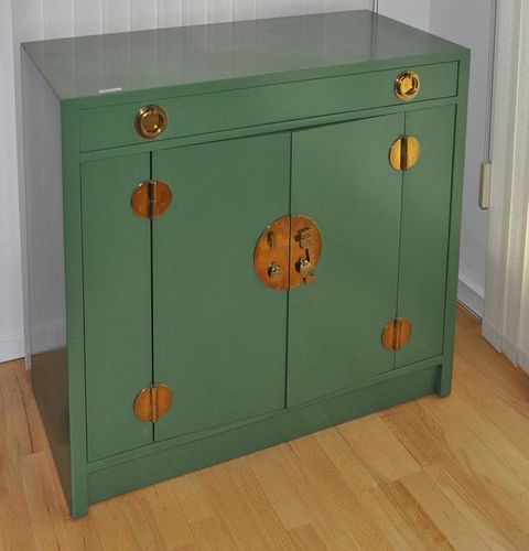 Dunbar Green Lacquered Asian Style Server