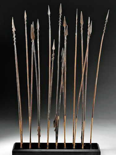 Early 20th C. Tanzanian Hadzabe Wood & Iron Arrows (17)