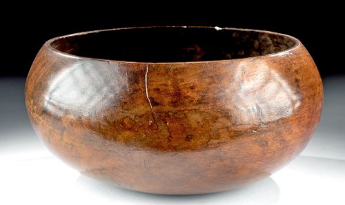 Early / Fine 19th C. Hawaiian Kou Wood Bowl / Umeke