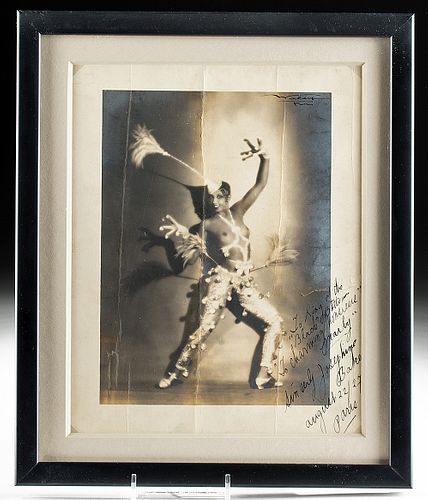 Signed / Framed 1927 Josephine Baker Photo