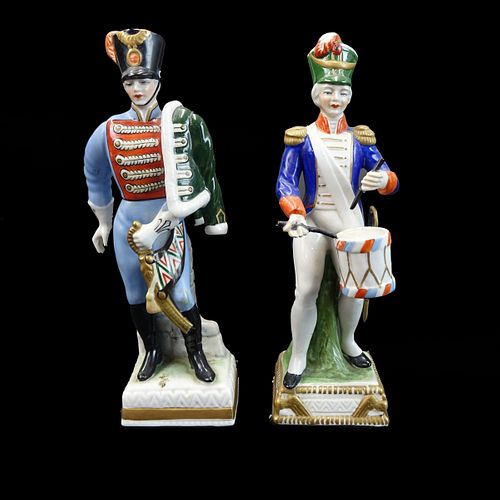 Two (2) Capodimonte Porcelain Figurines