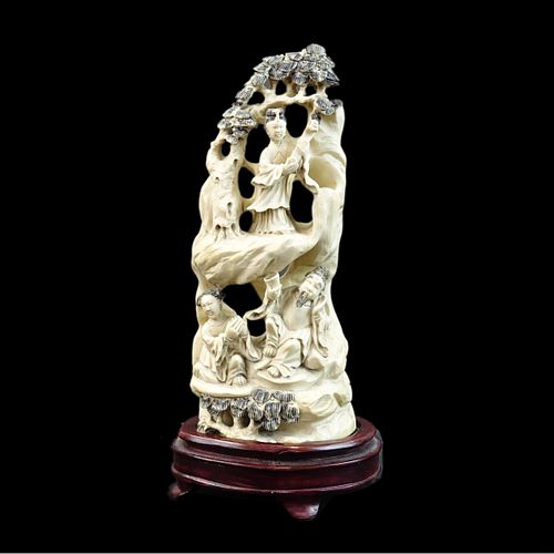 Antique Chinese Ivory Group