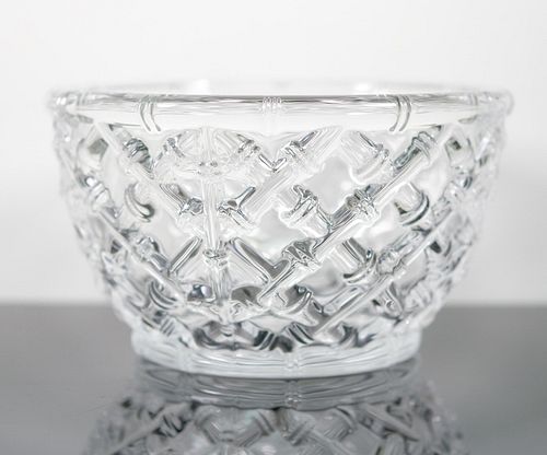 Tiffany & Co Large Bamboo Crystal Bowl