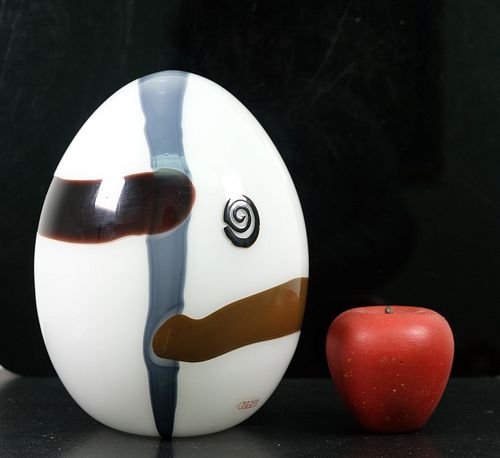 Vintage Lino Tagliapietra Oggetti Art Glass Egg 83