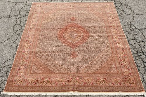 Persian Silk & Wool Floral Tabriz Rug 8'2" x 11'6"