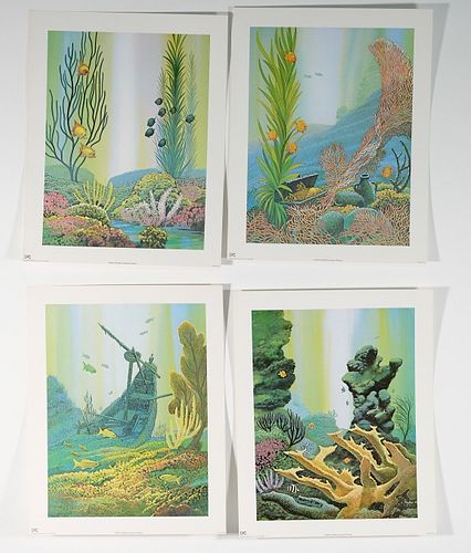 Group, 4 Sea Life DAC Litho's After August Holland