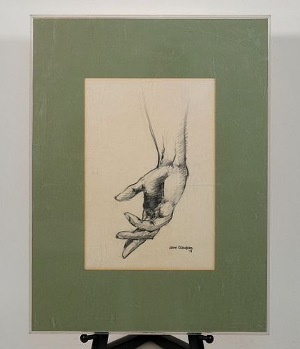 Marty Chambers, Sketch of Hand in Acrylic Frame