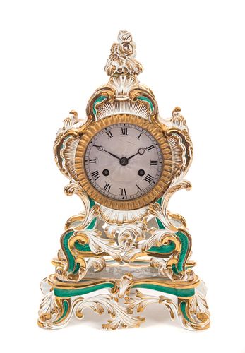 French Porcelain Clock - 1800s - Signed 'Ed Honore'