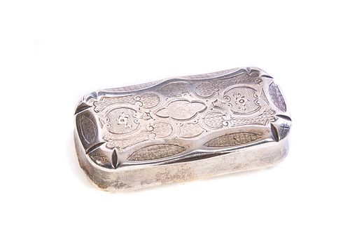 French Sterling Silver Snuff Box