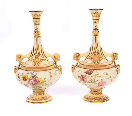 Pair Royal Worcester vases RD. 195993 1600