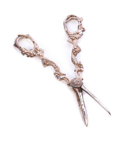 Silver Victorian Grape Scissors