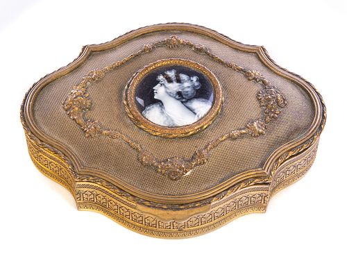 French Gilt Bronze Pate'sur'Pate Dresser Box
