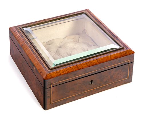 Wood and Glass Top Display Case