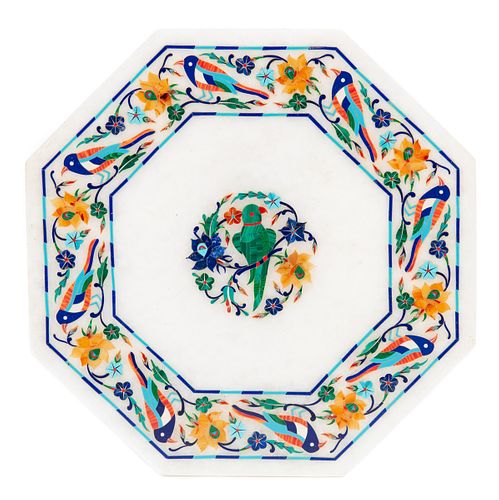 Italian Inlaid Marble Pietra Dura Plaque