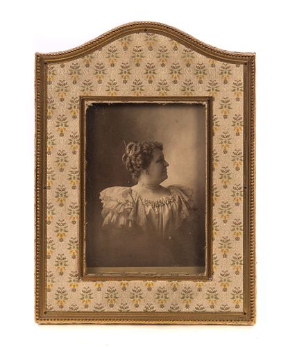 Portrait in Bronze and Tapestry Frame