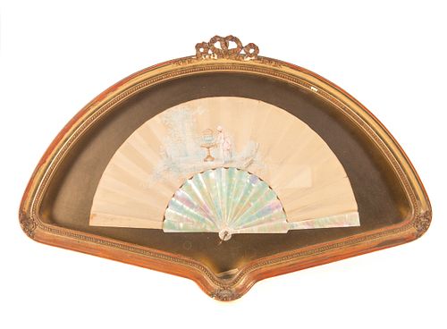 French Framed Mother of Pearl Fan