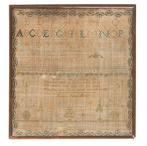 Early 1800's Needle Point Sampler