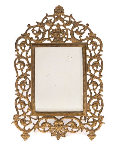 Victorian Cast Brass Mirror