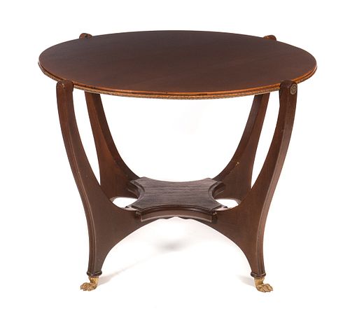 Oak Claw Footed Hunzinger Revolving Game Table