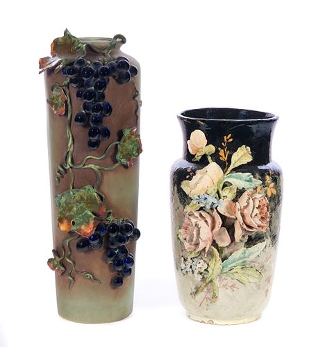 Pair of Elaborate Amphora Vases