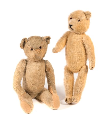 2 Victorian Mohair Jointed Steiff Teddy Bears