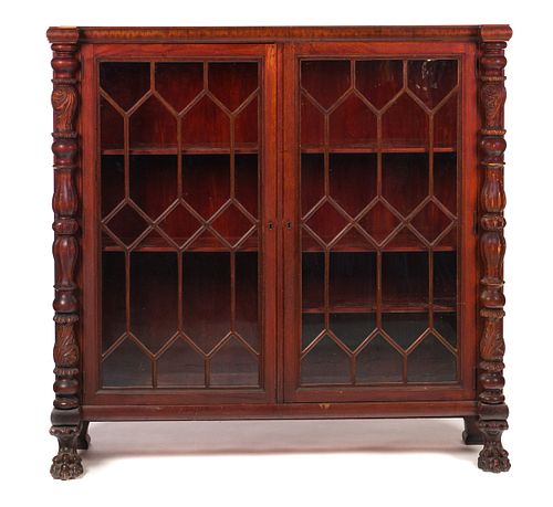Acanthus Carved Empire Bookcase