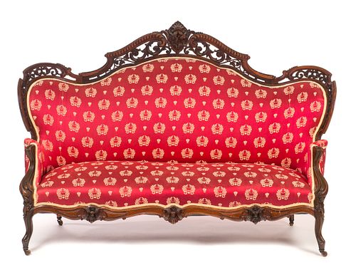 JW Meeks Laminated Victorian Sofa
