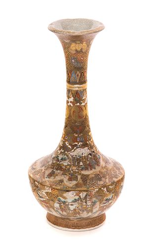 Early Unmarked Japanese Satsuma Vase