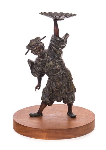 Japanese Meiji Period Bronze Warrior Sculpture