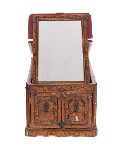 Chinese Lacquered Traveling Vanity