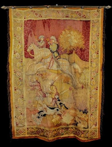 Aubusson Tapestry Of A Hunt Scene