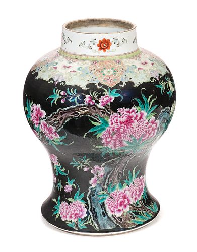 Chinese Famile Noire Porcelain Vase