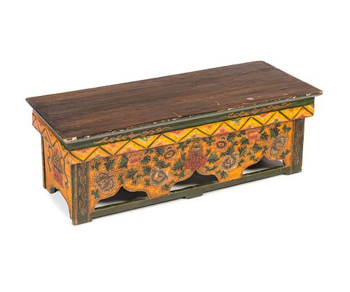 Tibetan Wooden Bench