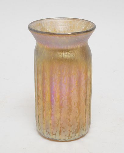 Tiffany Manner Gold Favrile Glass Vase
