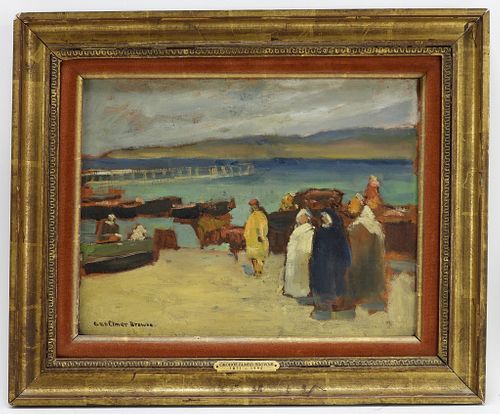 George Elmer Browne Impressionist Beach Painting