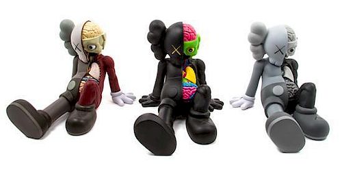 KAWS, (American, b. 1974), Dissected Companion (Resting Place), 2013 (suite of three)