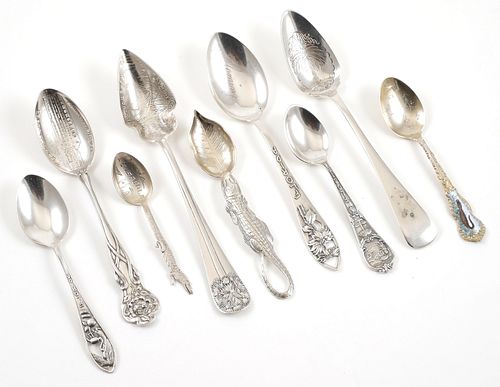 FLORIDA Sterling Souvenir Spoons (9)