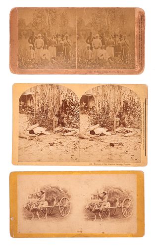 (3) African-American Photo Stereoview Cards